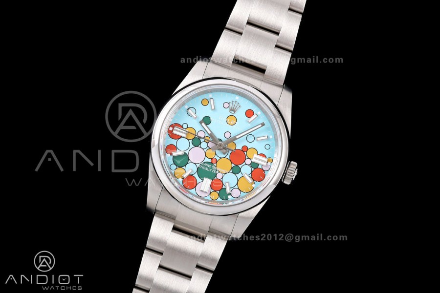 Oyster Perpetual 126000 36mm QF 1:1 Best Edition 904L Steel Celebration Dial JH3230 Free Sprung