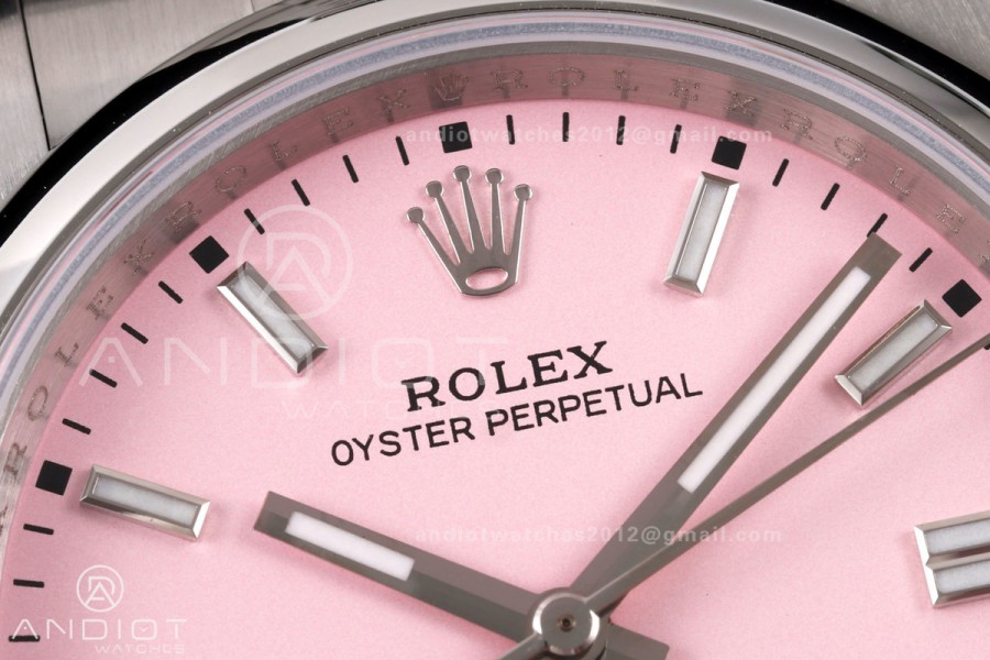 Oyster Perpetual 126000 36mm QF 1:1 Best Edition 904L Steel Pink Dial JH3230 Free Sprung