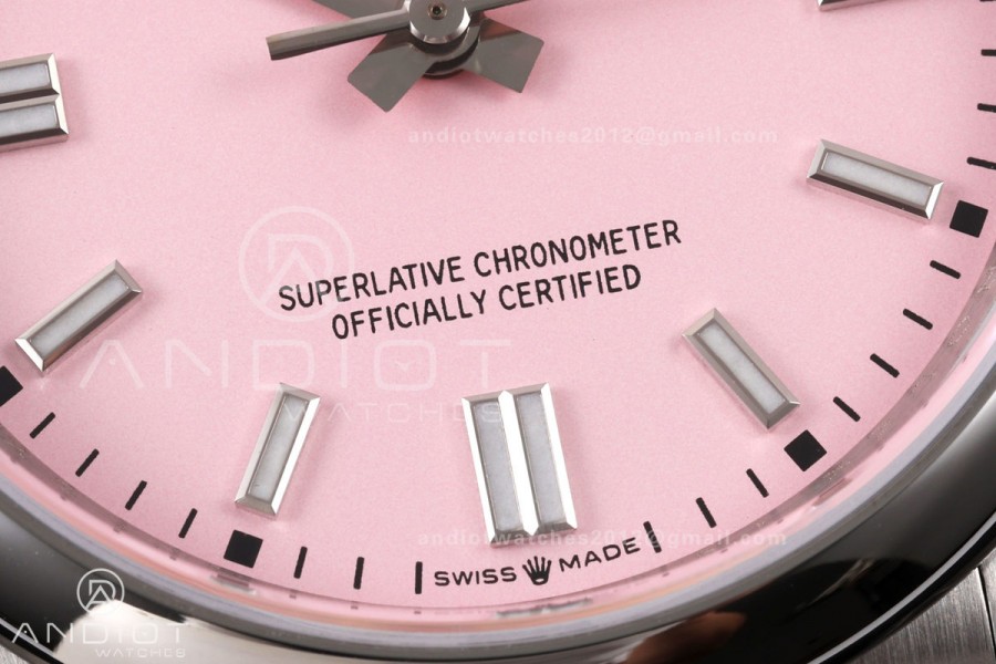 Oyster Perpetual 126000 36mm QF 1:1 Best Edition 904L Steel Pink Dial JH3230 Free Sprung