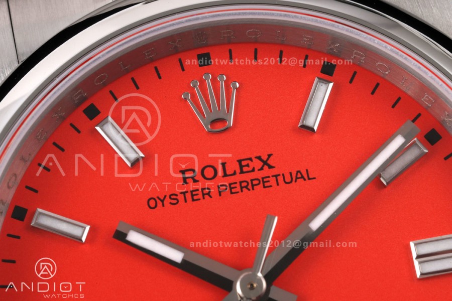 Oyster Perpetual 126000 36mm QF 1:1 Best Edition 904L Steel Red Dial JH3230 Free Sprung