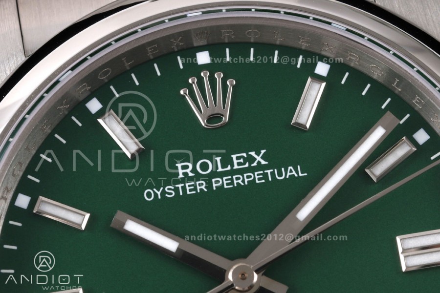 Oyster Perpetual 126000 36mm QF 1:1 Best Edition 904L Steel Green Dial JH3230 Free Sprung