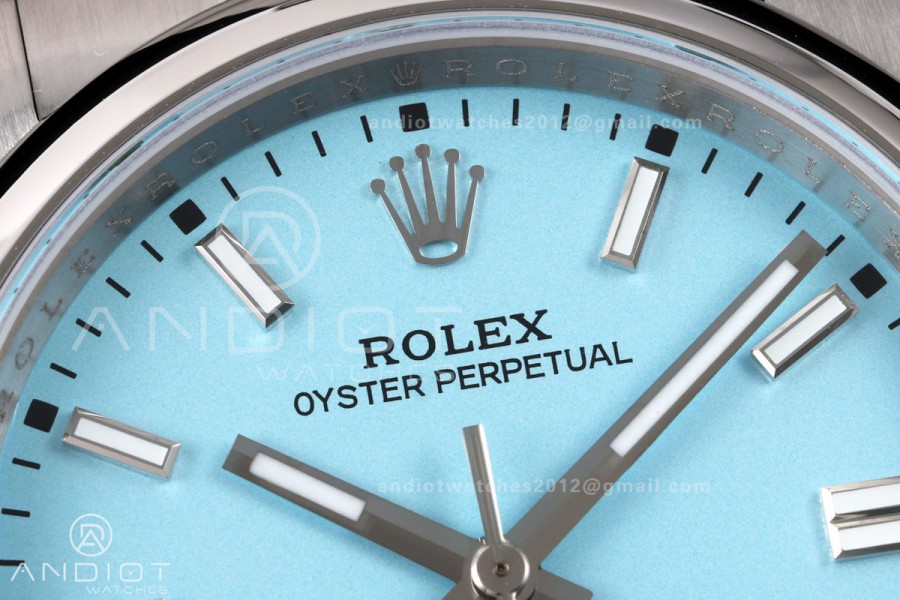 Oyster Perpetual 126000 36mm QF 1:1 Best Edition 904L Steel Tiffany Blue Dial JH3230 Free Sprung