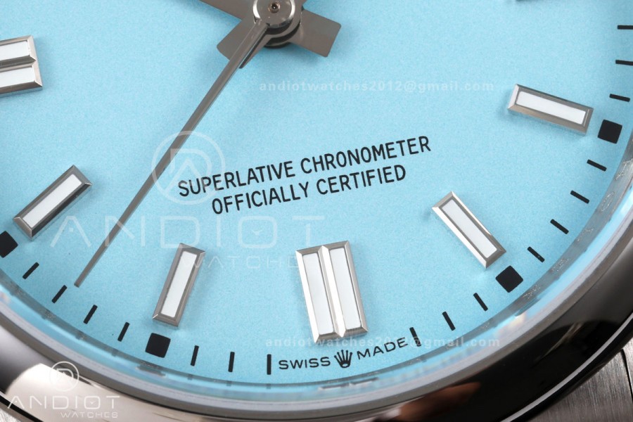 Oyster Perpetual 126000 36mm QF 1:1 Best Edition 904L Steel Tiffany Blue Dial JH3230 Free Sprung