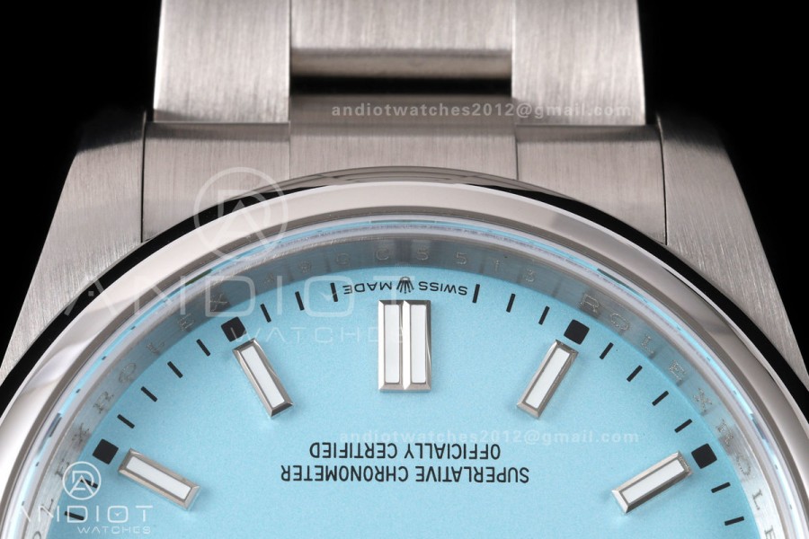 Oyster Perpetual 126000 36mm QF 1:1 Best Edition 904L Steel Tiffany Blue Dial JH3230 Free Sprung
