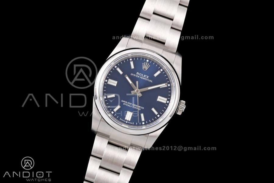 Oyster Perpetual 126000 36mm QF 1:1 Best Edition 904L Steel Deep Blue Dial JH3230 Free Sprung