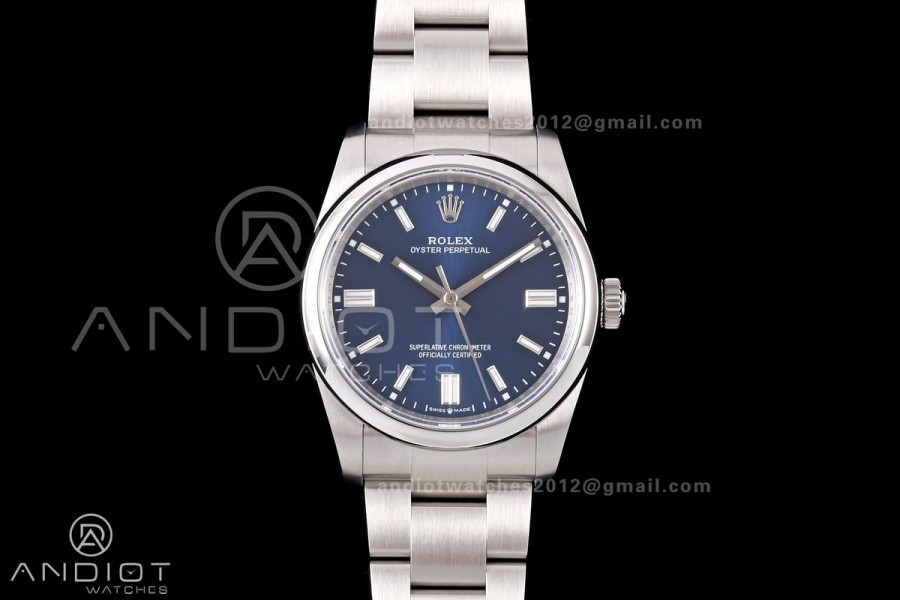 Oyster Perpetual 126000 36mm QF 1:1 Best Edition 904L Steel Deep Blue Dial JH3230 Free Sprung