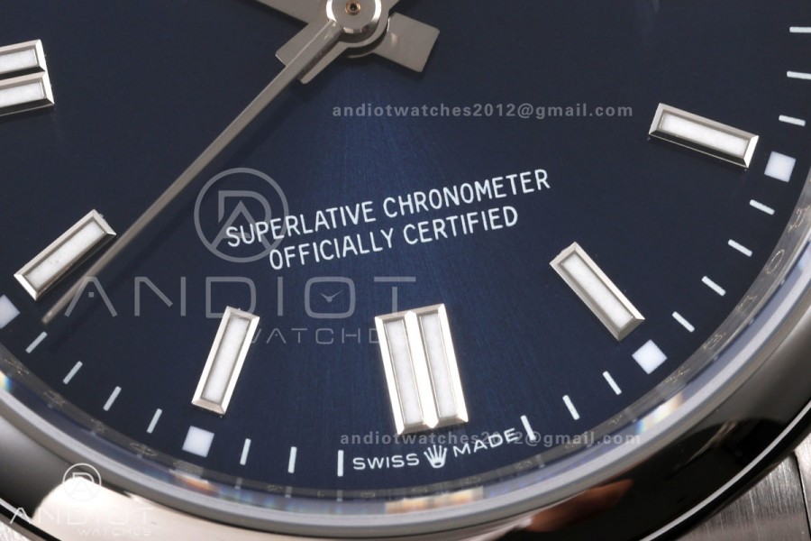 Oyster Perpetual 126000 36mm QF 1:1 Best Edition 904L Steel Deep Blue Dial JH3230 Free Sprung