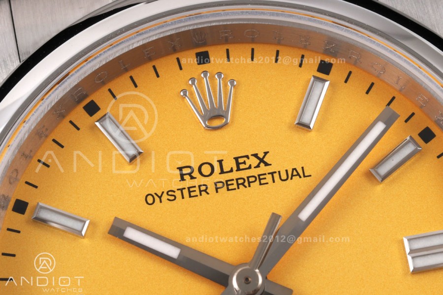 Oyster Perpetual 126000 36mm QF 1:1 Best Edition 904L Steel Yellow Dial JH3230 Free Sprung