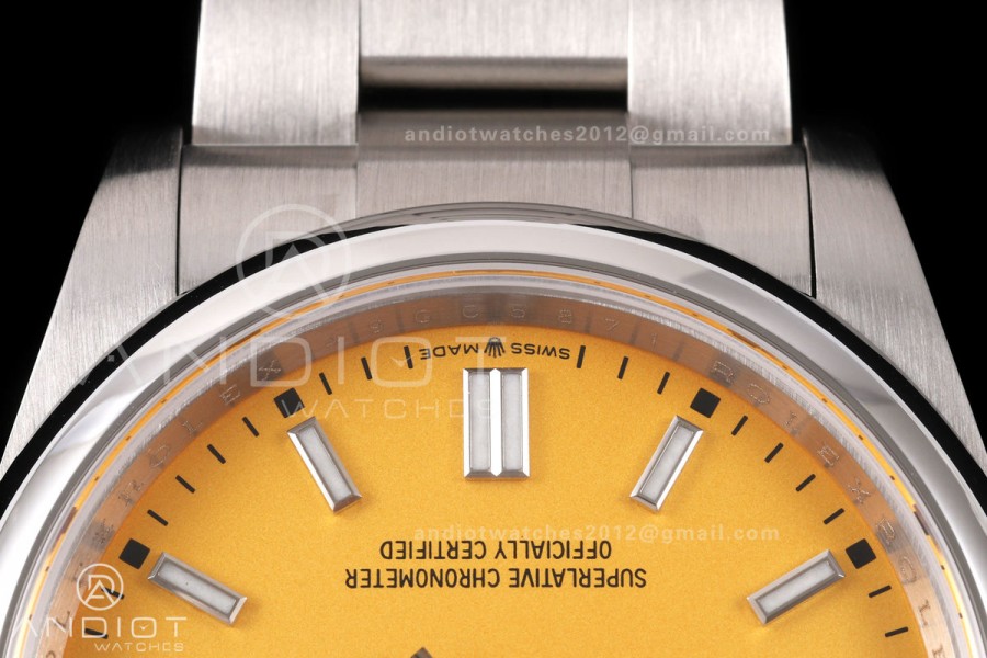 Oyster Perpetual 126000 36mm QF 1:1 Best Edition 904L Steel Yellow Dial JH3230 Free Sprung