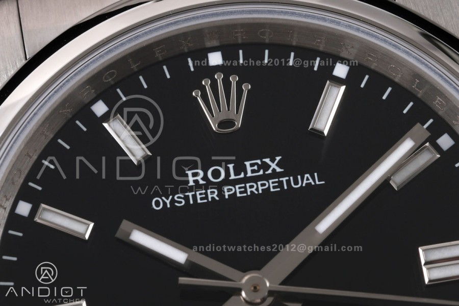 Oyster Perpetual 126000 36mm QF 1:1 Best Edition 904L Steel Black Dial JH3230 Free Sprung