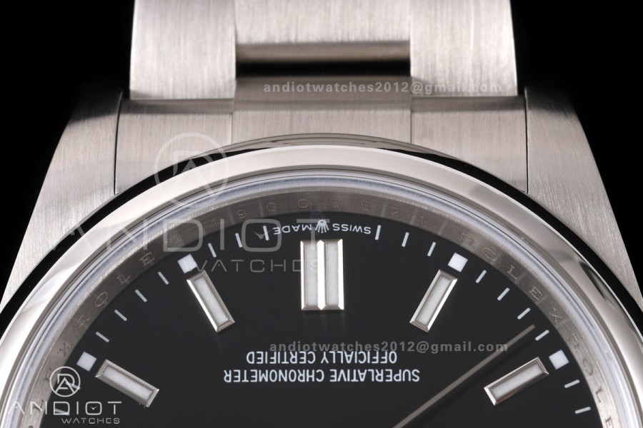 Oyster Perpetual 126000 36mm QF 1:1 Best Edition 904L Steel Black Dial JH3230 Free Sprung
