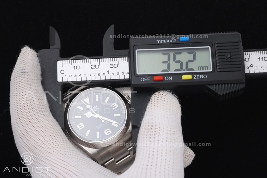 Explorer 36 124270 904L QF Best Edition Black Dial On SS Bracelet SH3230 (Free Sprung)