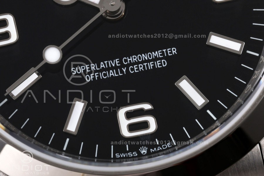 Explorer 36 124270 904L QF Best Edition Black Dial On SS Bracelet SH3230 (Free Sprung)