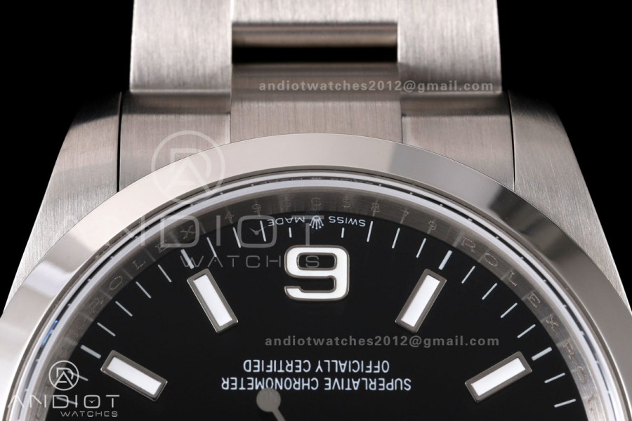 Explorer 36 124270 904L QF Best Edition Black Dial On SS Bracelet SH3230 (Free Sprung)