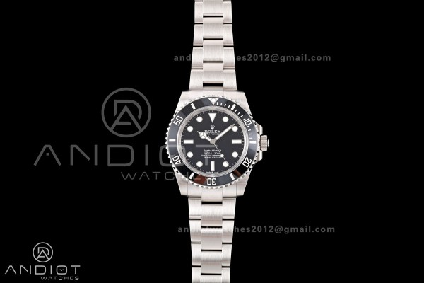 Submariner 41mm 124060 LN Black QF 1:1 Best Edition 904L SS Case and Bracelet JH3285 (Free Sprung)