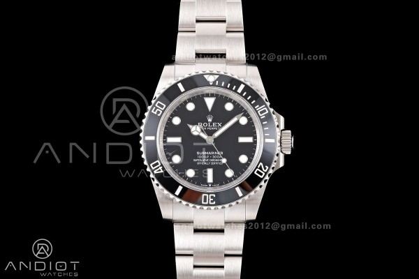 Submariner 41mm 124060 LN Black QF 1:1 Best Edition 904L SS Case and Bracelet JH3285 (Free Sprung)