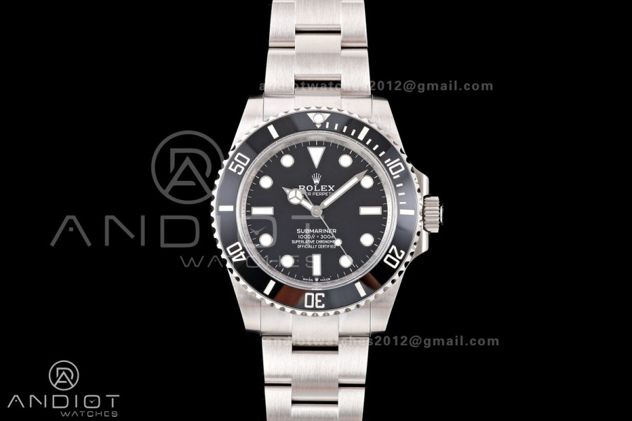 Submariner 41mm 124060 LN Black QF 1:1 Best Edition 904L SS Case and Bracelet JH3285 (Free Sprung)
