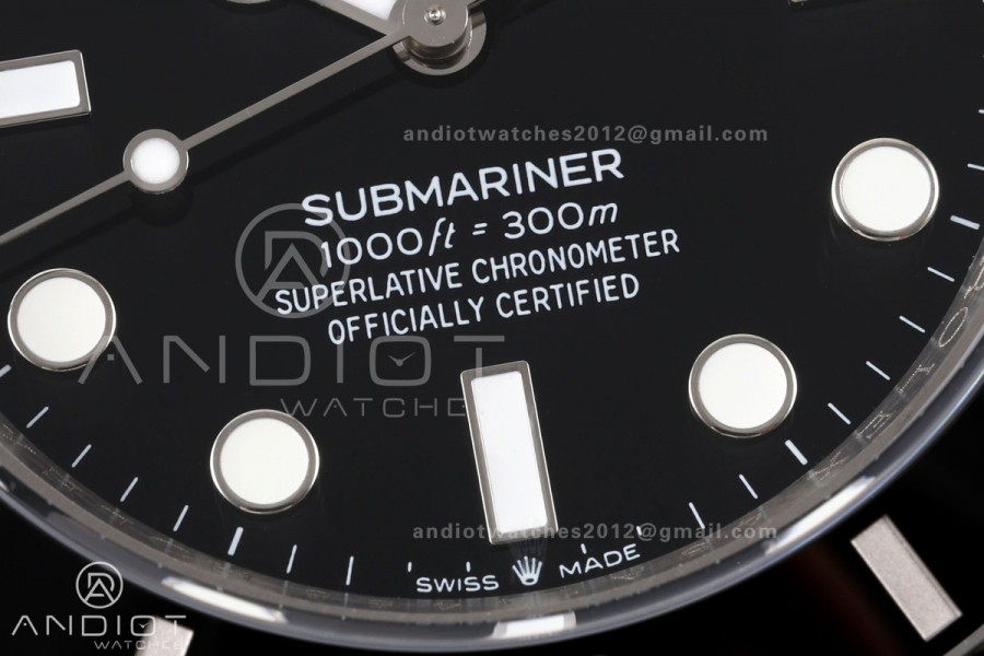 Submariner 41mm 124060 LN Black QF 1:1 Best Edition 904L SS Case and Bracelet JH3285 (Free Sprung)