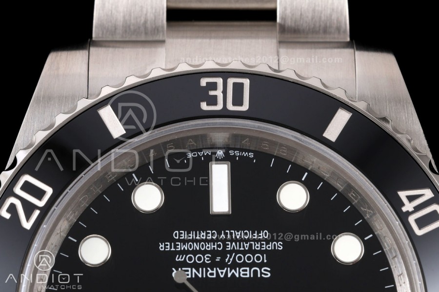Submariner 41mm 124060 LN Black QF 1:1 Best Edition 904L SS Case and Bracelet JH3285 (Free Sprung)