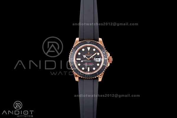 Yacht-Master 40mm 126655 RG QF 1:1 Best Edition on Oysterflex Strap JH3235 Weighted 143g (Free Sprung)