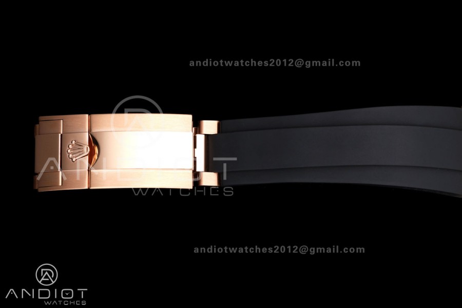 Yacht-Master 40mm 126655 RG QF 1:1 Best Edition on Oysterflex Strap JH3235 Weighted 143g (Free Sprung)