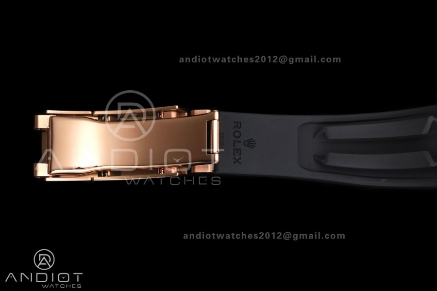 Yacht-Master 40mm 126655 RG QF 1:1 Best Edition on Oysterflex Strap JH3235 Weighted 143g (Free Sprung)