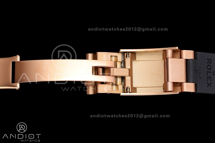 Yacht-Master 40mm 126655 RG QF 1:1 Best Edition on Oysterflex Strap JH3235 Weighted 143g (Free Sprung)