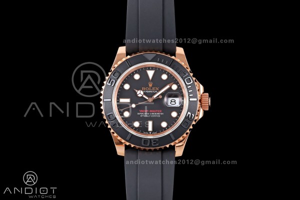 Yacht-Master 40mm 126655 RG QF 1:1 Best Edition on Oysterflex Strap JH3235 Weighted 143g (Free Sprung)