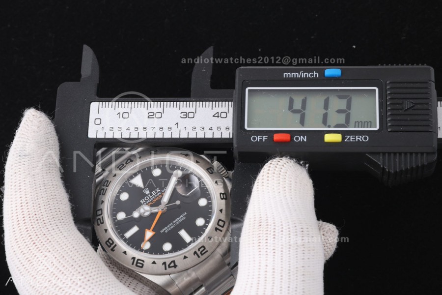 Explorer II 42mm 226570 904L SS QF 1:1 Best Edition White Dial on Bracelet JH3285-2 (Free Sprung)