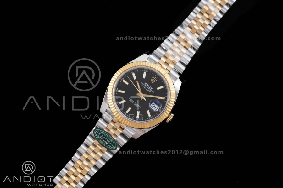 DateJust 41 126333 RCF 1:1 Best Edition 904L Steel YG Stick Dial on Jubilee Bracelet RC3235