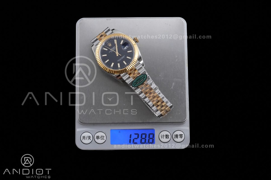 DateJust 41 126333 RCF 1:1 Best Edition 904L Steel YG Stick Dial on Jubilee Bracelet RC3235