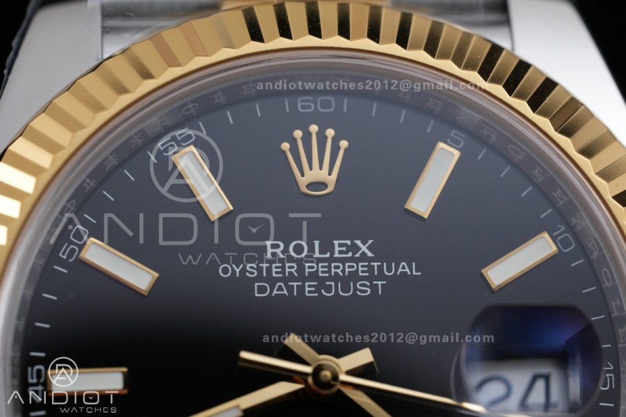 DateJust 41 126333 RCF 1:1 Best Edition 904L Steel YG Stick Dial on Jubilee Bracelet RC3235