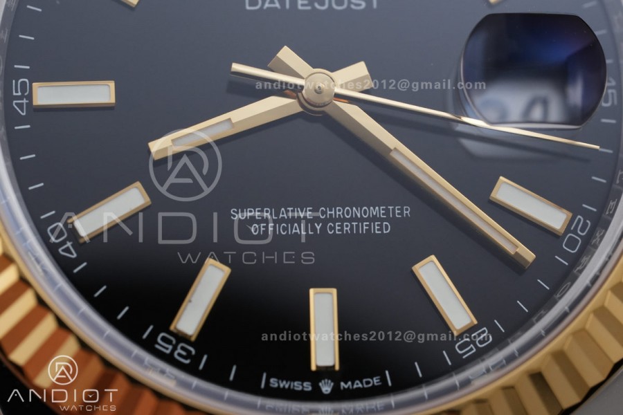 DateJust 41 126333 RCF 1:1 Best Edition 904L Steel YG Stick Dial on Jubilee Bracelet RC3235
