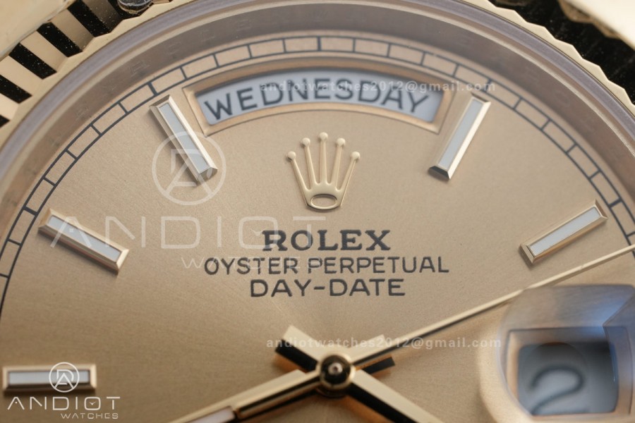 Day Date 40 YG 228238 RCF 1:1 Best Edition Gold Dial on President Bracelet VR3255 (211g)