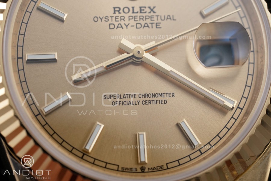Day Date 40 YG 228238 RCF 1:1 Best Edition Gold Dial on President Bracelet VR3255 (211g)