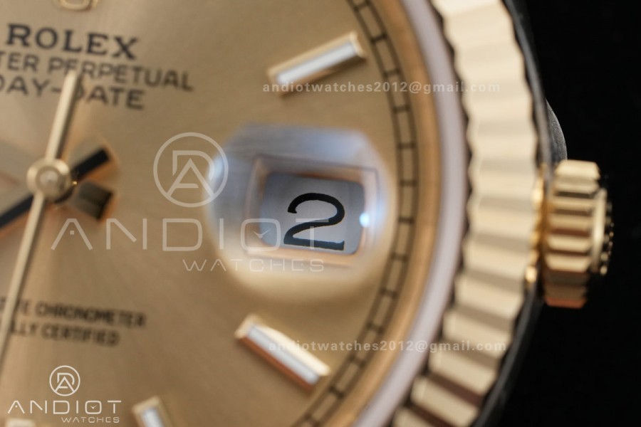Day Date 40 YG 228238 RCF 1:1 Best Edition Gold Dial on President Bracelet VR3255 (211g)