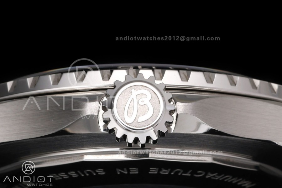 SuperOcean Automatic 42 SS BLF 1:1 Best Edition Black Rainbow Dial on Black Rubber Strap A2824