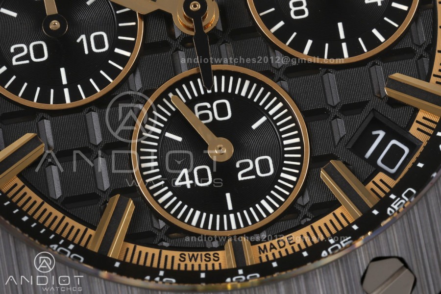 Royal Oak Offshore 26420 Black Ceramic DDF 1:1 Best Edition Black/YG Dial on Yellow Rubber Strap DD4401 Super Clone