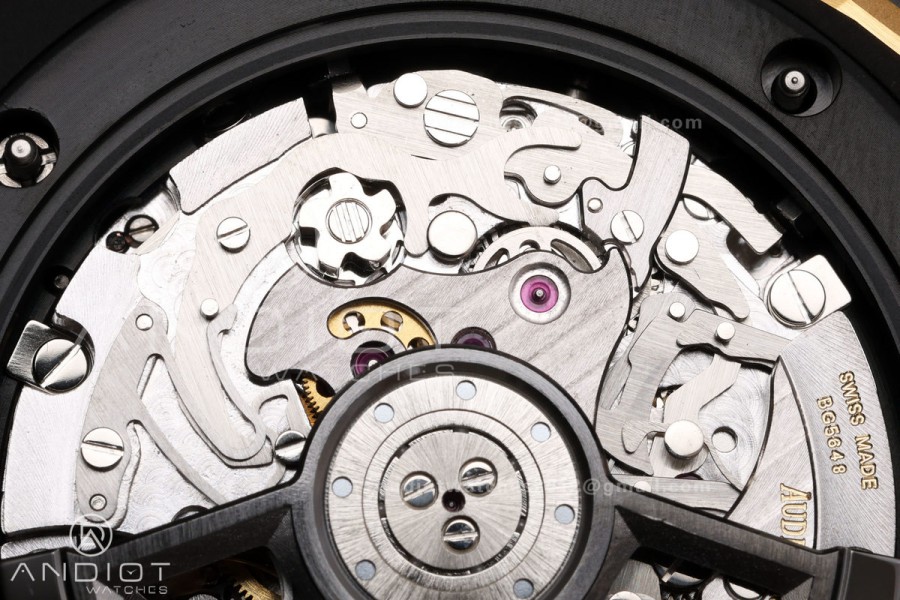 Royal Oak Offshore 26420 Black Ceramic DDF 1:1 Best Edition Black/YG Dial on Black Rubber Strap DD4401 Super Clone