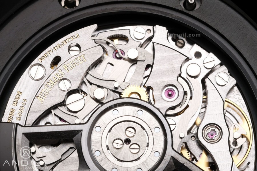 Royal Oak Offshore 26420 Black Ceramic DDF 1:1 Best Edition Black/YG Dial on Black Rubber Strap DD4401 Super Clone