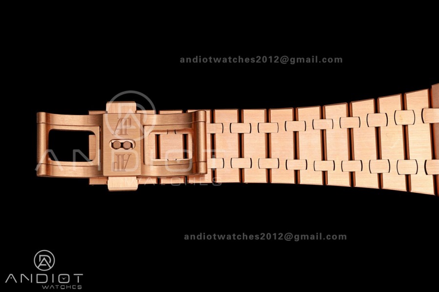 Royal Oak 41mm 15500 RG DDF 1:1 Best Edition Blue Dial on RG Bracelet DD4302 Super Clone (Weighted)