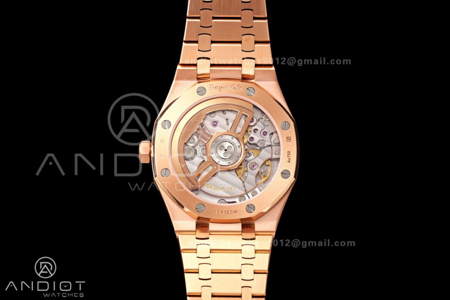 Royal Oak 41mm 15500 RG DDF 1:1 Best Edition Blue Dial on RG Bracelet DD4302 Super Clone (Weighted)