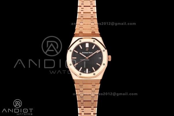 Royal Oak 41mm 15500 RG DDF 1:1 Best Edition Black...