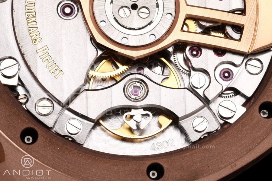 Royal Oak 41mm 15500 RG DDF 1:1 Best Edition Black Dial on RG Bracelet DD4302 Super Clone (Weighted)