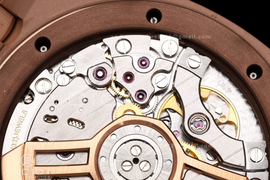 Royal Oak 41mm 15500 RG DDF 1:1 Best Edition Black Dial on RG Bracelet DD4302 Super Clone (Weighted)