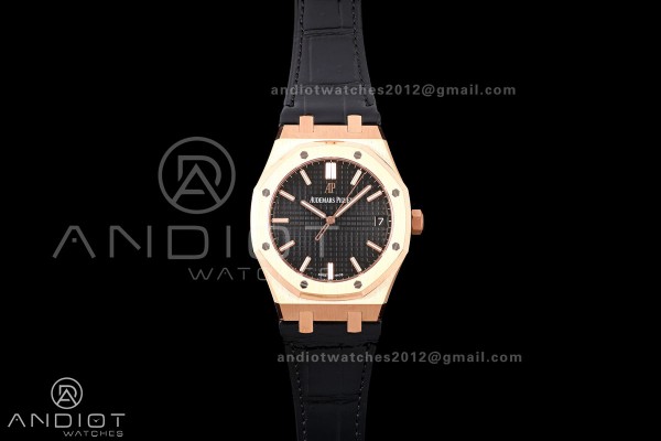 Royal Oak 41mm 15500 RG DDF 1:1 Best Edition Black...