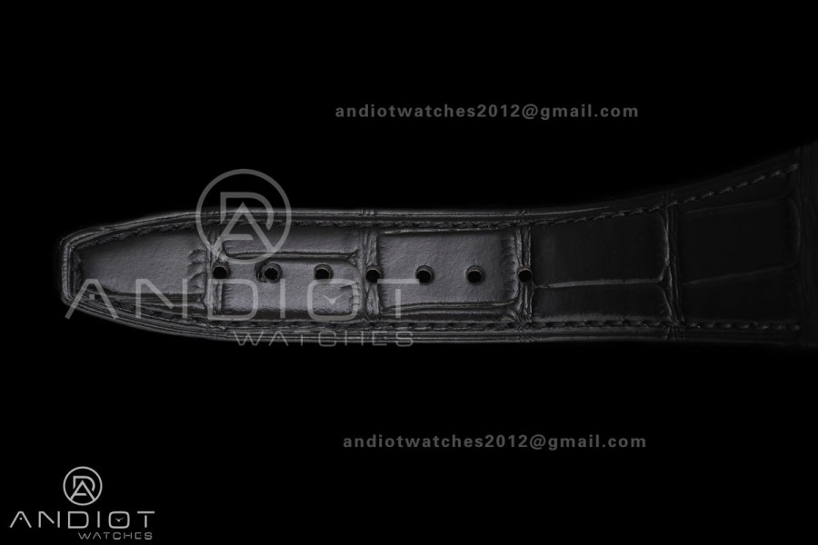 Royal Oak 41mm 15500 RG DDF 1:1 Best Edition Black Dial on Black Leather Strap DD4302 Super Clone (Weighted)