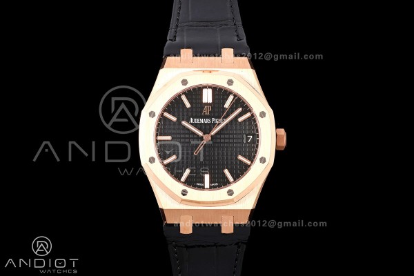 Royal Oak 41mm 15500 RG DDF 1:1 Best Edition Black...