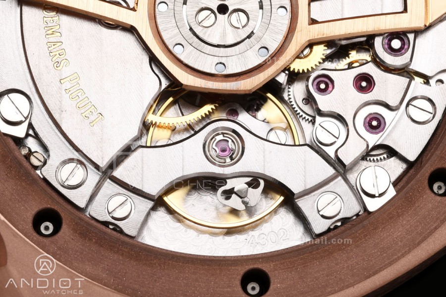 Royal Oak 41mm 15500 RG DDF 1:1 Best Edition Blue Dial on Blue Rubber Strap DD4302 Super Clone (Weighted)