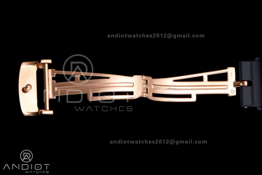 Royal Oak 41mm 15500 RG DDF 1:1 Best Edition Blue Dial on Blue Rubber Strap DD4302 Super Clone (Weighted)